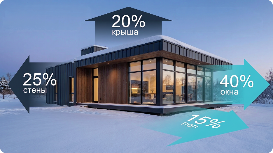 Изображение о распределении теплопотерь